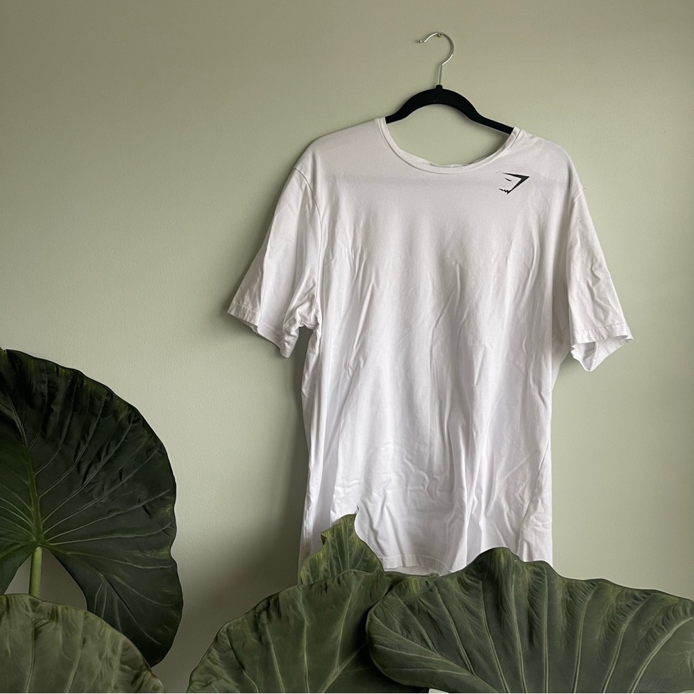 White Gymshark Short Sleeve Tee XXL